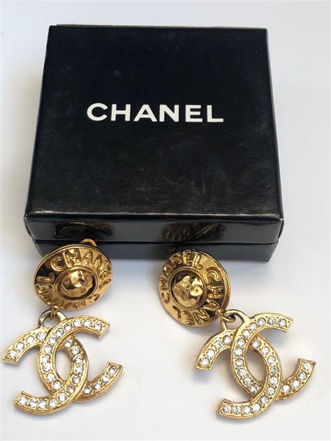 chanel letter drop earrings|authentic chanel earrings.